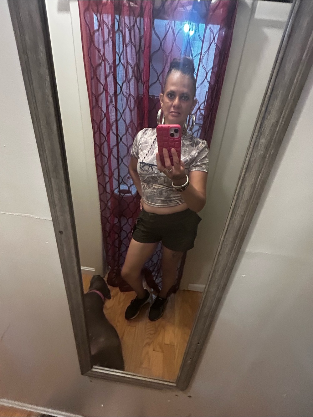Time and Tru Olive Green Pull-On Bermuda Shorts